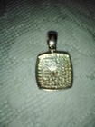 inlaid onyx silver pendant — photo 2