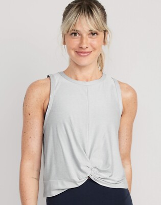 Old Navy Women's Cloud 94 Soft Twist-Front Cropped Top Tank