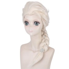 2 Parrucche Principessa Rapunzel E Elsa Frozen - Trecce Bionde Per Cosplay Bambina