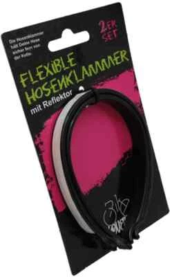 G&M GMBH Flexibel Fahrrad Hosenklammer 2er Set (1Paar) mit Reflektor hält die Hose fest