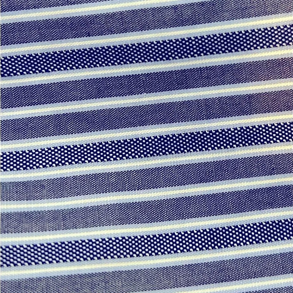 Vince Camuto 男式标准版纽扣衬衫 XL 码蓝色白色条纹学院风 — 第 4/4 张图片