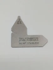 STARRETT NO. 167 , 3/64” INDIVIDUAL RADIUS GAGE