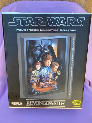 Star Wars Code 3 Movie Poster Collectible Sculpture Revenge of the Sith ...