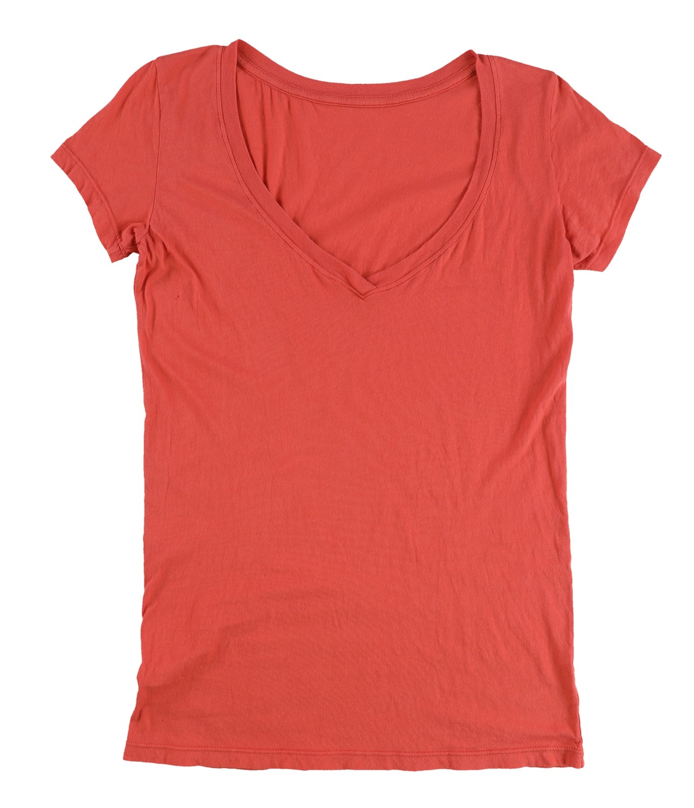 Tags Weekly Womens Solid V-Neck Basic T-Shirt, Re… - image 1