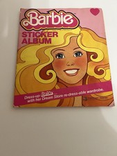 Vintage 1983 Mattel Barbie Panini Sticker Book Album, 91 Stickers in Book