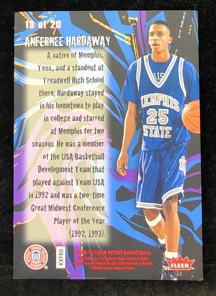 ANFERNEE HARDAWAY 2012 FLEER RETRO THRILL SEEKERS #18 Penny RARE SSP - image 2 of 2