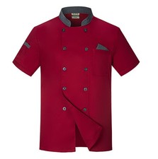 Unisex Double-breasted Chef Coat Back Full Mesh Lightweight Chef Jacket Color...