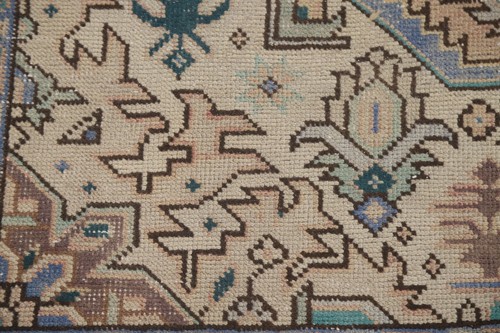 Vintage Traditionell Wolle Wohnzimmer Vorleger Handgefertigt Geometrisch Carpet 8x11 - Bild 11 von 23