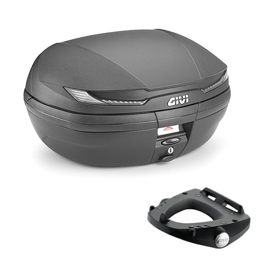 Givi V45NT Bauletto 45L Schwarz + Honda Africa Twin 750 1990-1992 Montageplatte-image