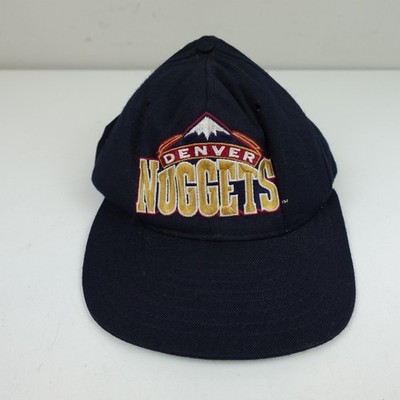 Vintage Denver Nuggets Hat Snap Back One Size Blue NBA Basketball AJD USA 90s