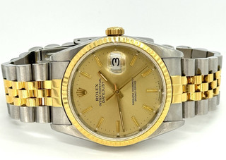 Rolex OP Datejust Stainless Steel & 18k Gold 36mm Automatic Watch 16233