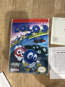 Adventures of Lolo 3 Nintendo (NES) Game Complete in Box (CIB) Authentic Tested