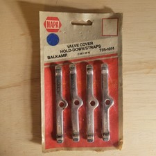 Napa Chrome Valve Cover Hold-down Straps 735-1014. 4 Pc Nos For Small Block Napa Chrome Valve Cover Hold-down Straps 735-1014. 4 Pc Nos For Small Block