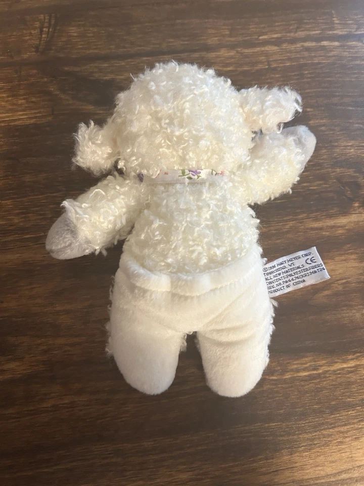 Mary Meyer White Lamb Tippy Toes Finger Puppet 7” Peluche Oveja 1996 De colección Foto 2 de 4