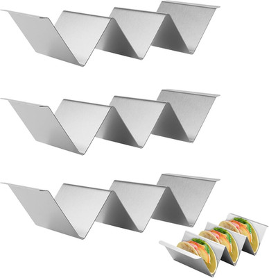 Taco Halter, 3 Stück Taco Ständer, Taco Halter Edelstahl Mit Griffen, Taco-Halte