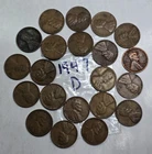 1947 Lot Lincoln Wheat Copper Cent Penny D Denver Mint Mark 2.1 Oz Bulk