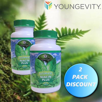 Youngevity Dr. Wallach Ultimate Niacin Plus  - 60 Tablets (2 Pack)