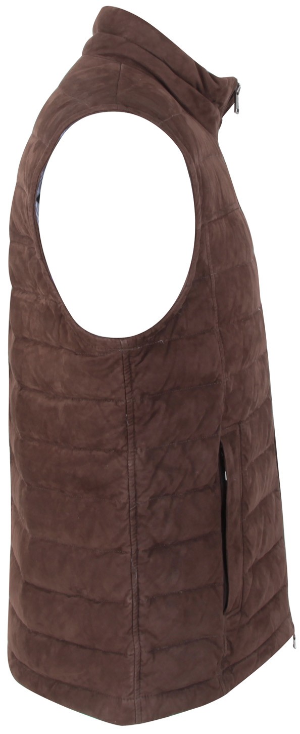 PAUL & SHARK YACHTING Men's Leather Down Waistcoat Vest Jacket L AQUA LEATHER image 9