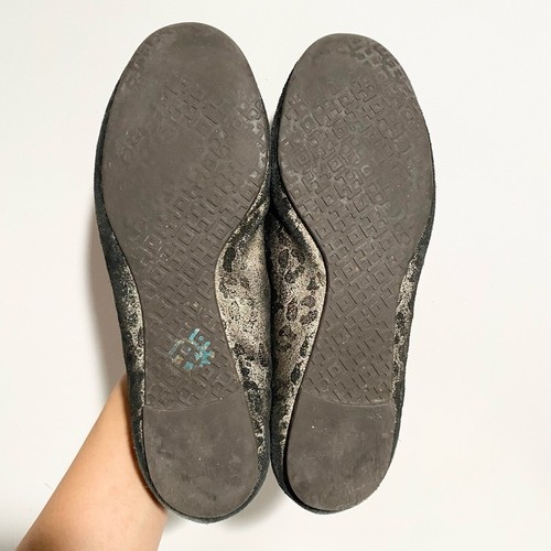Tory Burch Luisa Damen-Ballerinas Anthrazit Metallic Leopardenmuster - Bild 9 von 10