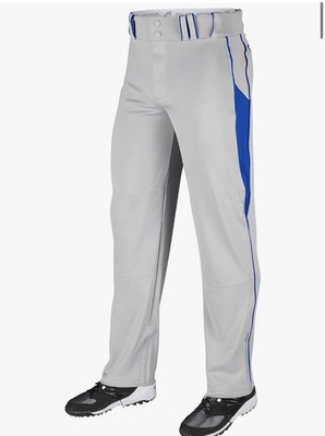 CHAMPRO Standard Men's Triple Crown Open Bottom Baseball Pants Grey Royal 4XL