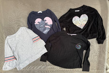 Lot of 4 girls tops long sleeve shirts H M,ARIZONA,XERSION,EPIC THREADS 5-6