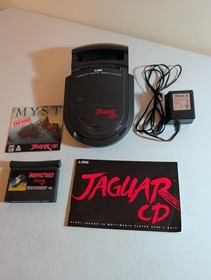 Atari Jaguar CD Multimedia Player Tested Works Memory Track Power Supply & Guide