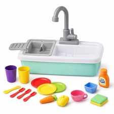 Kitchen Toy Sink Set - Pretend  Play Interactive Runs Water Best Kids Toy NIB