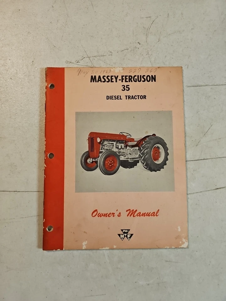 Vintage 1961 Massey Ferguson 35 Diesel Tractor Owners Manual - Image 2 of 4