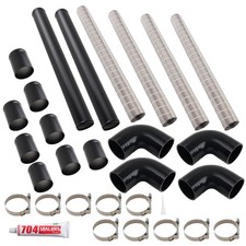 2.5 Universal Turbo Intercooler Piping Kit 63.5mm Aluminum Silicone Hose 2.5 Universal Turbo Intercooler Piping Kit 63.5mm Aluminum Silicone Hose