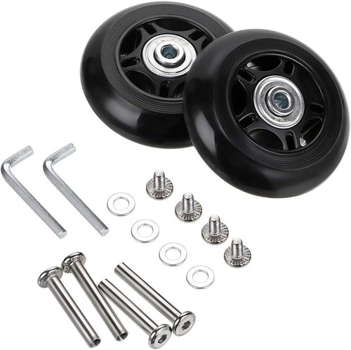 OwnMy 80mm Luggage Replacement Wheels Kit Set of 2 Suitcase 36mm 39mm Axles