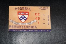 1951 CORNELL AT PENN COLLEGE FOOTBALL TICKET STUB