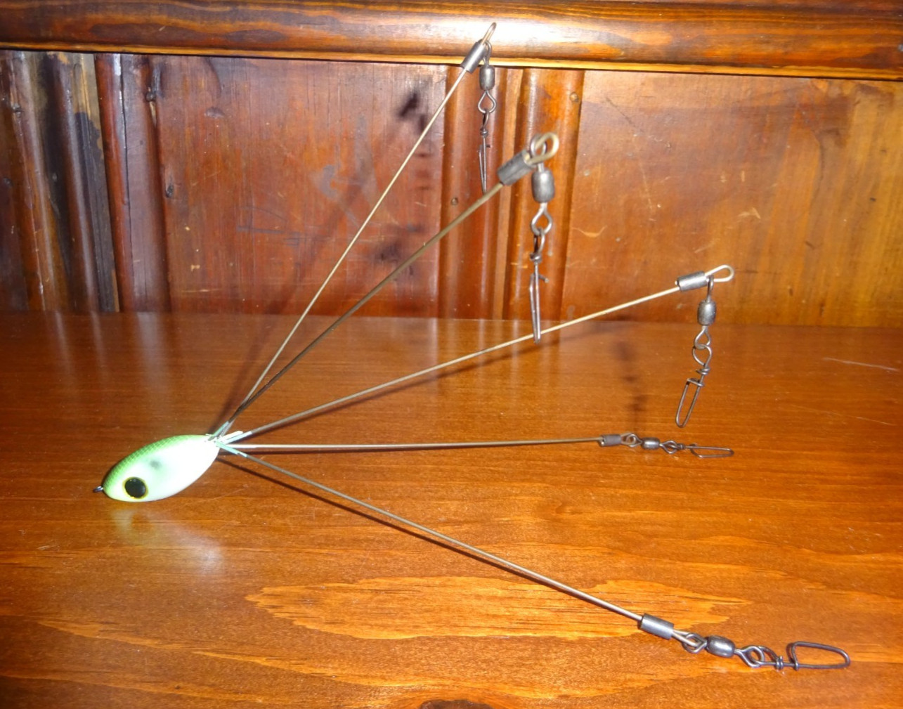 Picasso School-E-Rig Umbrella Rig, Model#8040-PSER 8", 3/8, 5 Arms, Gizzard Shad - Image 3