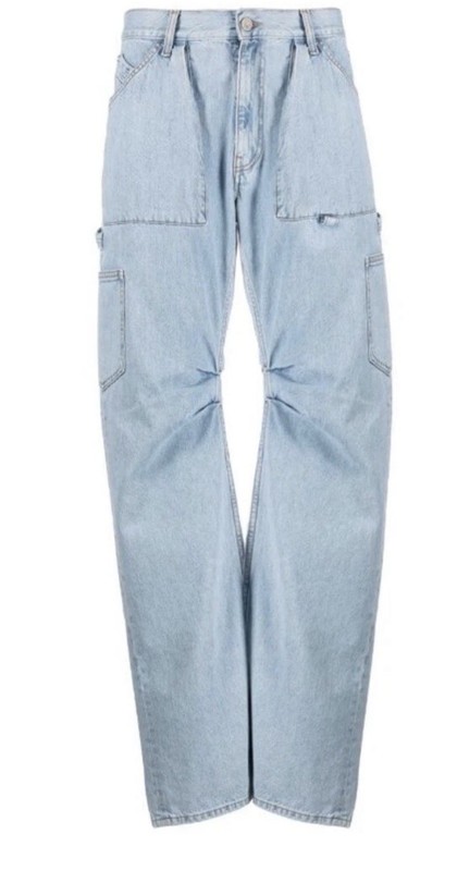 THE ATTICO Wide Leg Cargo Jeans Size  28