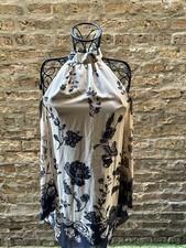 Charlotte Russe XS Cold Shoulder Floral Chiffon Mini Dress Boho 60s Y2K Preppy S