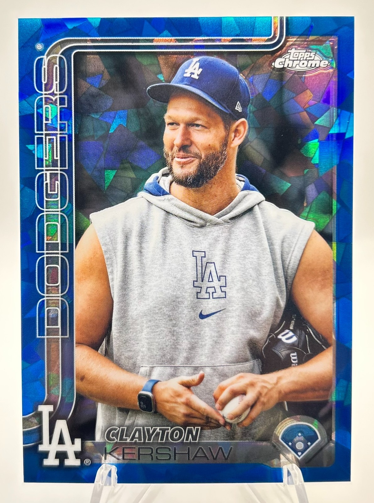 2025 Topps Chrome Sapphire Image Variation SP Clayton Kershaw Color Match #88