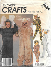 Vintage Uncut McCall's Sewing Pattern 2624 Boys Girls Animal Costumes Size: 8
