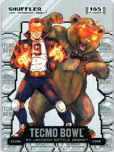 Bo Jackson Battle Arena Tecmo Bowl Shuffler Fire Silver Coin SSP Jim McMahon
