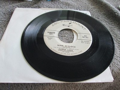 KAREN LAKE-NINE O' CLOCK-WILL I KNOW (WHEN I'M REALLY IN LOVE)-ABC PROMO 45-HEAR