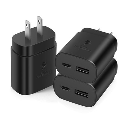 Super Fast Charger Type C, 25W USB C Wall Charger, Dual Port Fast Charging Bl...