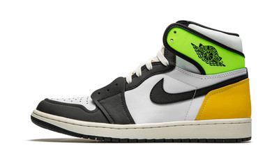 Nike Air Jordan 1 Retro High White Black Volt University Gold - 555088-118