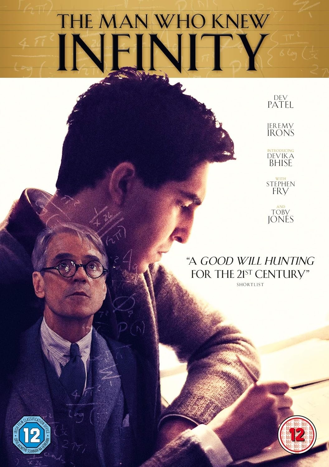 The Man Who Knew Infinity Dev Patel Jeremy Irons NEW Region 2 DVD