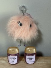 Bath Body Works Pink Pom Friend Anti Bacterial PocketBac Holder With 2 Refills
