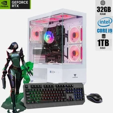 ARGB Gaming Desktop Computer PC i9 RTX3080 32GB RAM 1TB SSD Windows 11 WiFi6