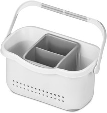 Small Shower Caddy, 9x4 Plastic Organizer Basket with Handle