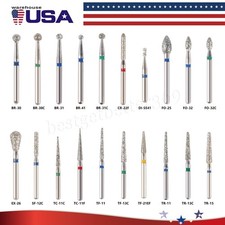 100x Brocas de fresa de diamante para dentista dental Taladro FG 1,6 mm 20 OEM