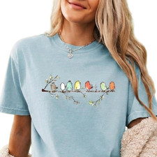Birdwatching T-Shirt  Funny “Easily Distracted by Birds” Tee, Bird Lover Gift, 