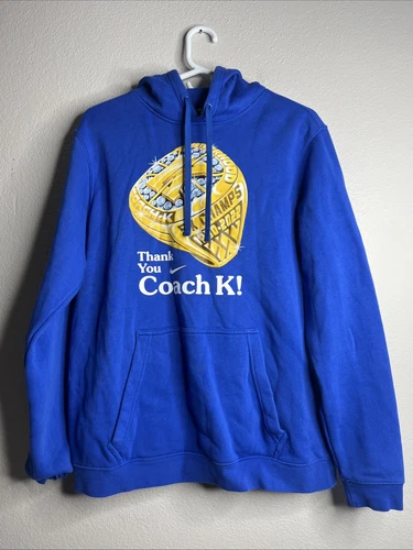 COACH Felpa con cappuccio uomo Nike Medium Duke basket grazie allenatore K Krzyzewski