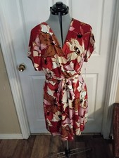 Nine West Colorful Women's Dress Sz Extra Large Red