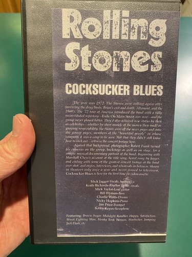 Rolling Stones Cocksucker Blues VHS 1972 Exile On Main Street American Tour Doc - Picture 2 of 5