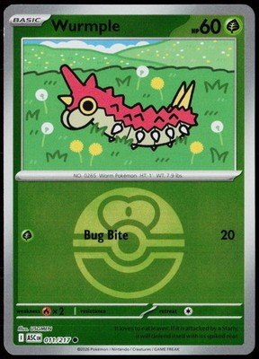 Wurmple (Love Ball) 011/217 Reverse Holo ASC MP